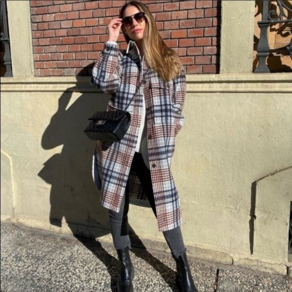 Versatile Zara Plaid Shacket NWT - Picture 5 of 15